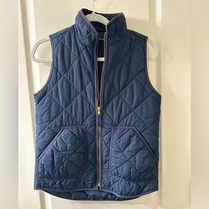 J. Crew Factory Excursion Quilted Vest in Navy - XS